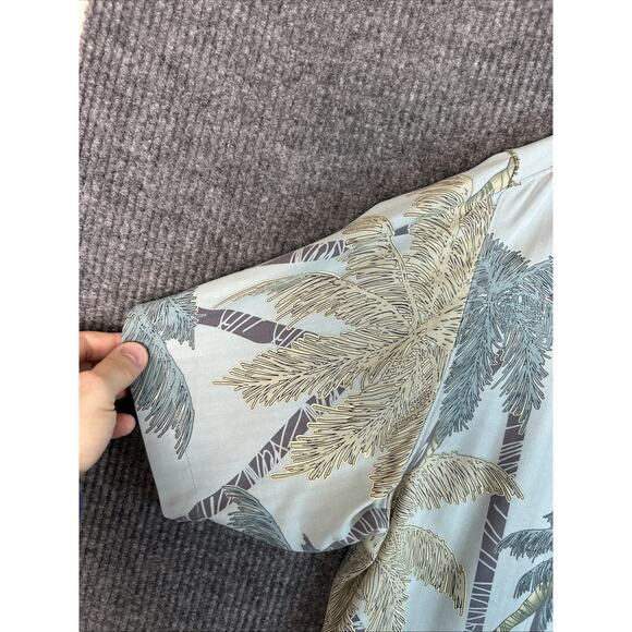 Tommy Bahama Mens Palm Tree Print Button Up Hawaiian Shirt Size XL Silk Resort - Picture 4 of 9